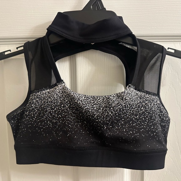 Ivy Sky Dance Top Crop Dancewear Size LC Girls Large Black - Picture 1 of 3
